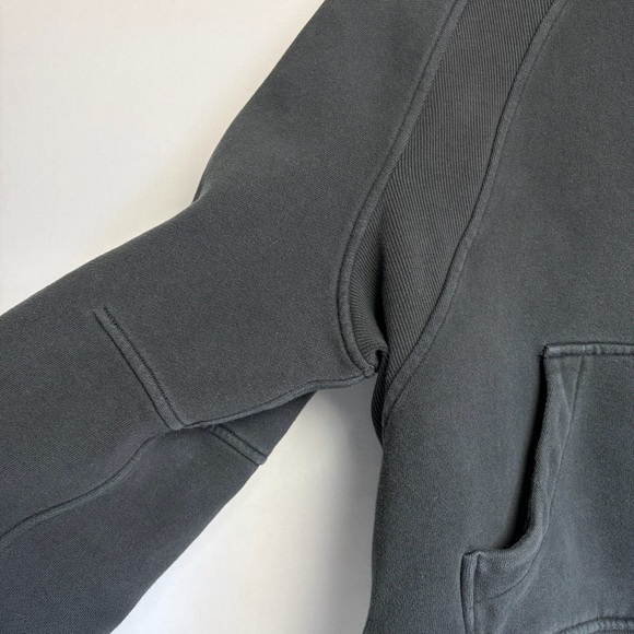 Lululemon Scuba Oversized Funnel Neck Half Zip Crop Sweatshirt Sz M/L Black READ - Picture 9 of 16